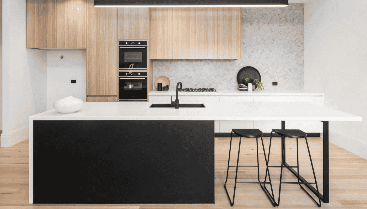 two tone kitchen