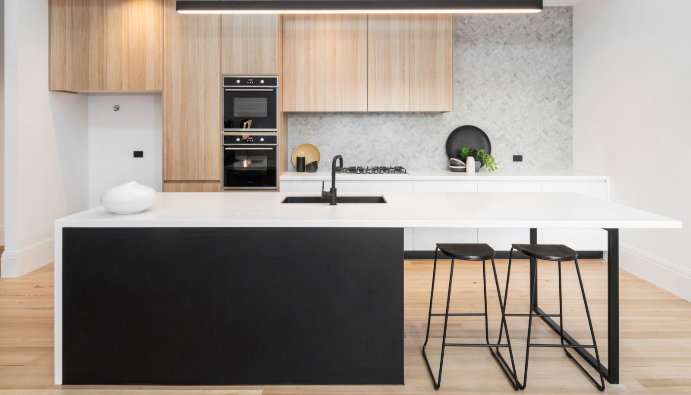 two tone kitchen